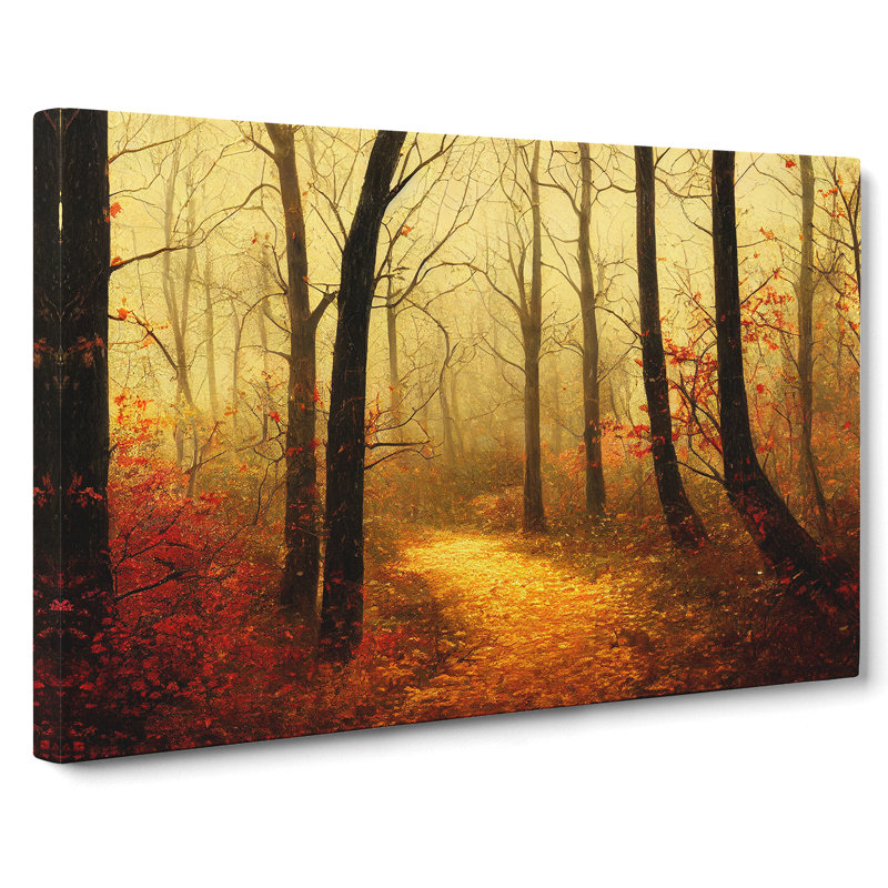 Magnificent Autumn Forest - Wrapped Canvas, 40cm H x 60cm W x 3cm D