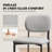 Sherpa Fabric Upholstered Dining Chair, Side Chair With Backrest For Dining Room,Kitchen,Living Room,Light Gray-2051740466