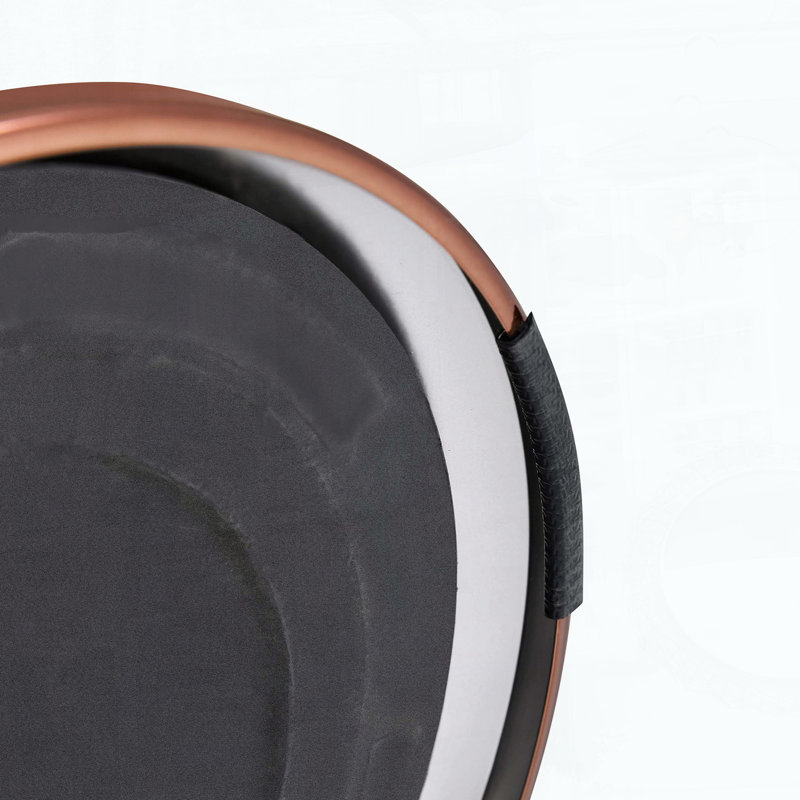 Table de bout ronde 19,6 pouces, Brun, or rose