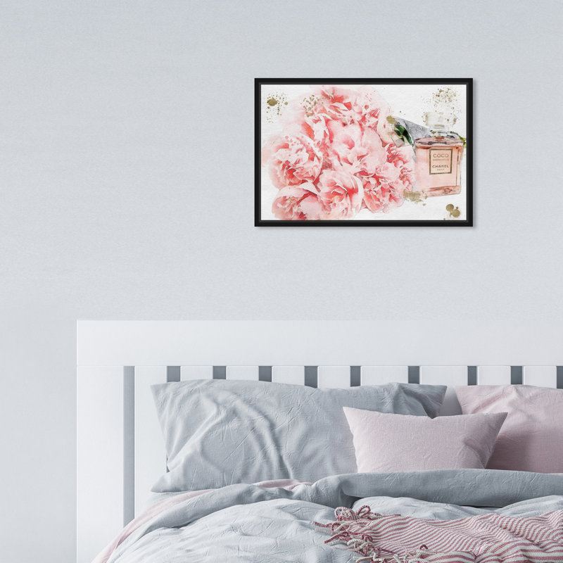 Fleurs et fleurs de parfum - impression, Toile encadrée noire, H 10 po x l 15 po