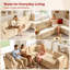 Fauteuil d'appoint sans accoudoirs modulaire confortable, grand fauteuil de lecture avec revêtement en velours côtelé moelleux-343314791