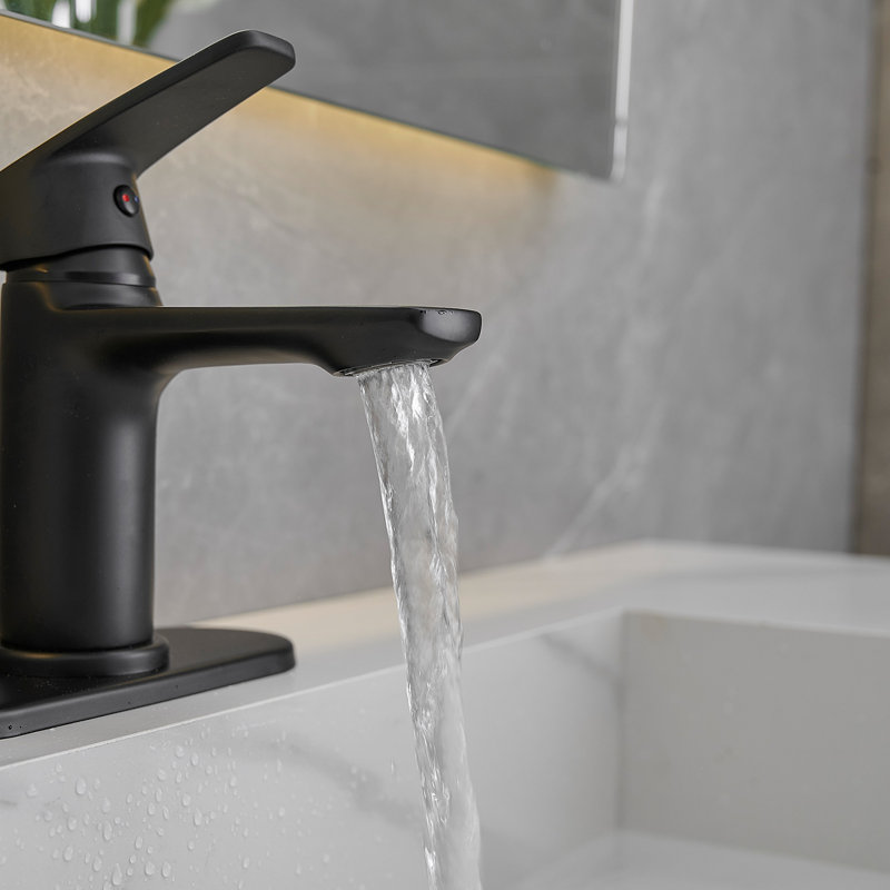 Single Hole Single-Handle Bathroom Faucet, Matte Black