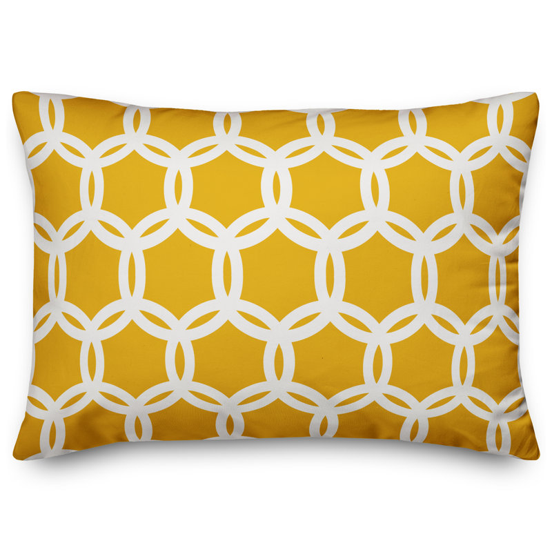 Geometric Throw Pillow, Yellow