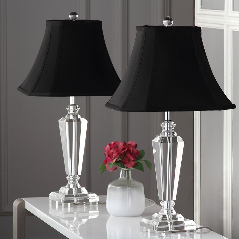 Eagleville Crystal Table Lamp, Black