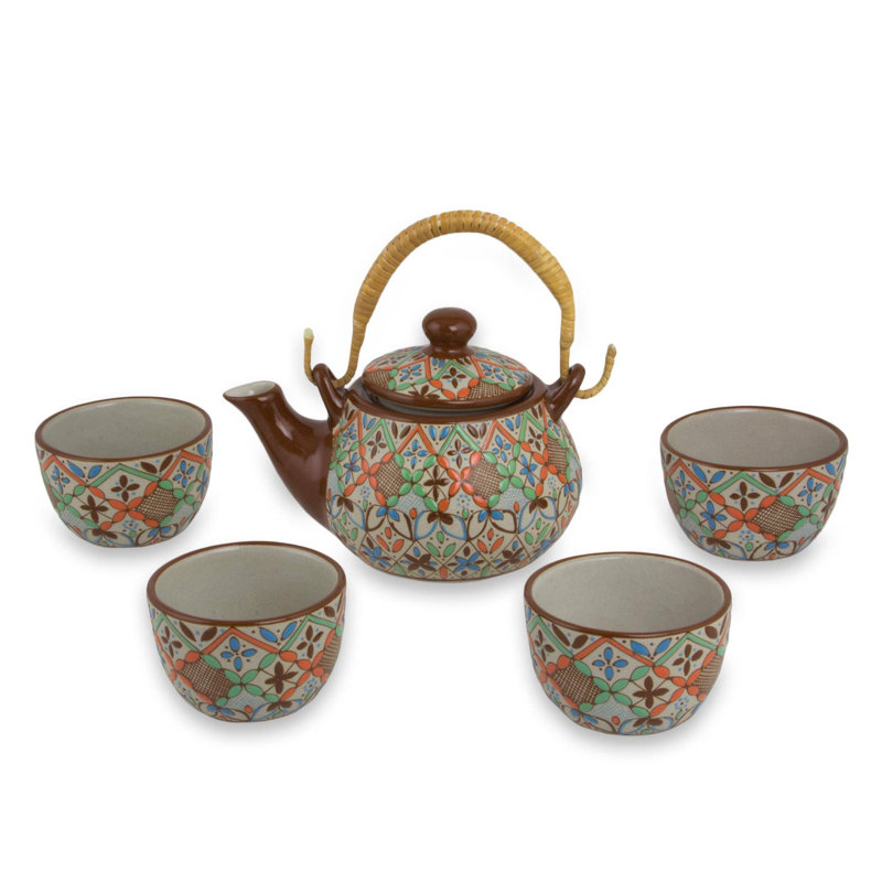 Bungalow Rose 12oz. Geometric Teapot