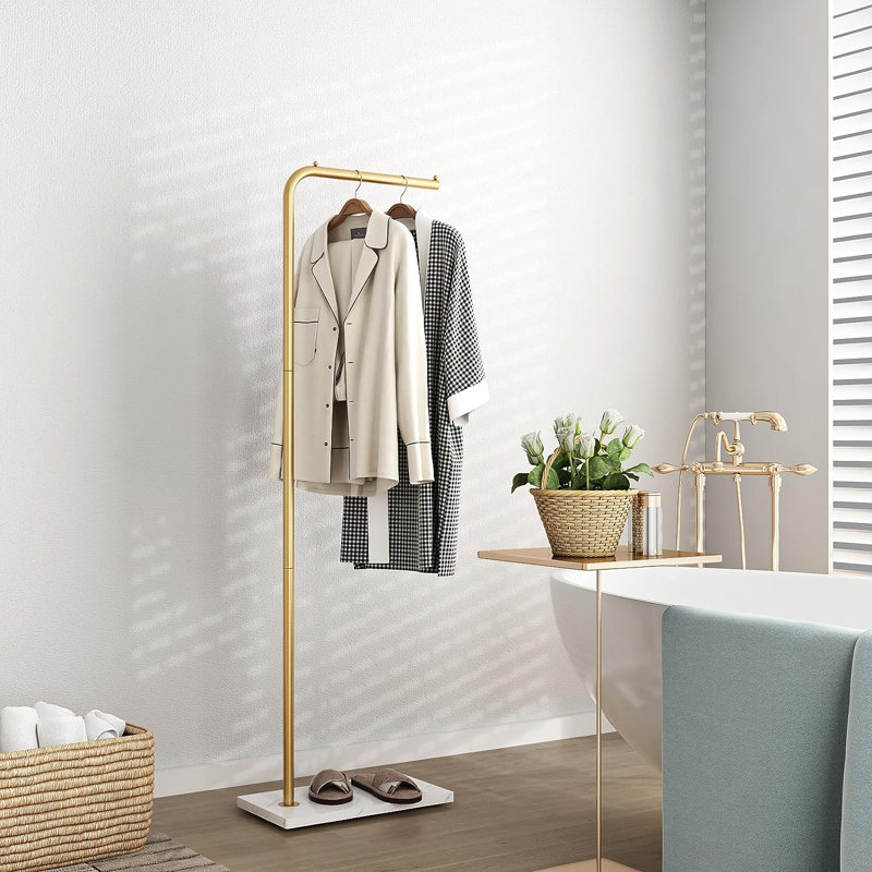 Steel Freestanding Coat Rack, Gold
