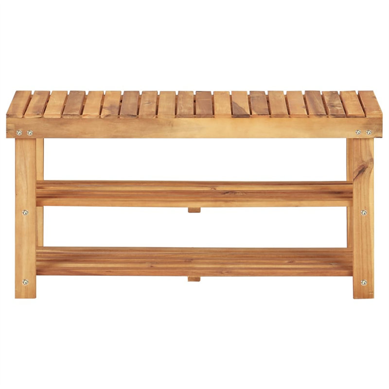 Shoe Rack 90x32x46 cm Solid Acacia Wood