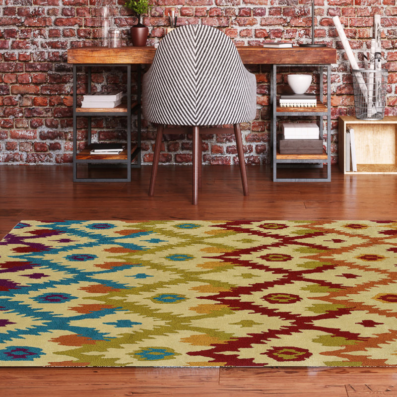 Mehcad Ikat Indoor Rug, Rectangle 8' x 10'