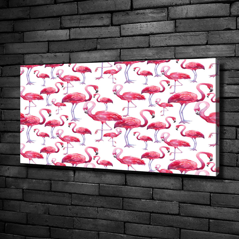 Flamingos - No Frame Print on Canvas