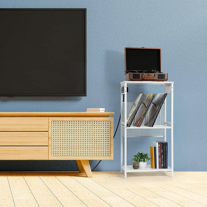 30.16'' H Media Shelves, White
