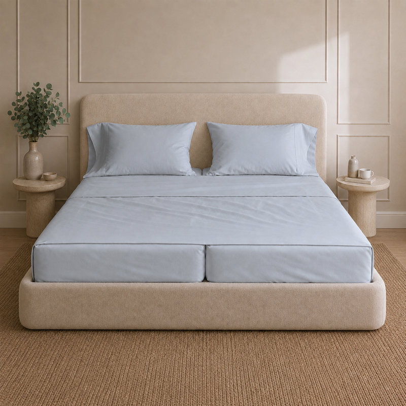 Parker Bamboo Sateen Sheet Set , Twin, Ocean