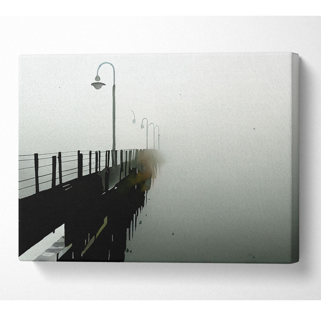 Misty Ocean Pier - Kunstdrucke auf Leinwand