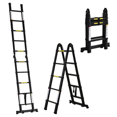10 - Step Aluminum Folding Extension Ladder