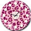 Motif léopard rose - horloge murale moderne Mid-Century-40748053