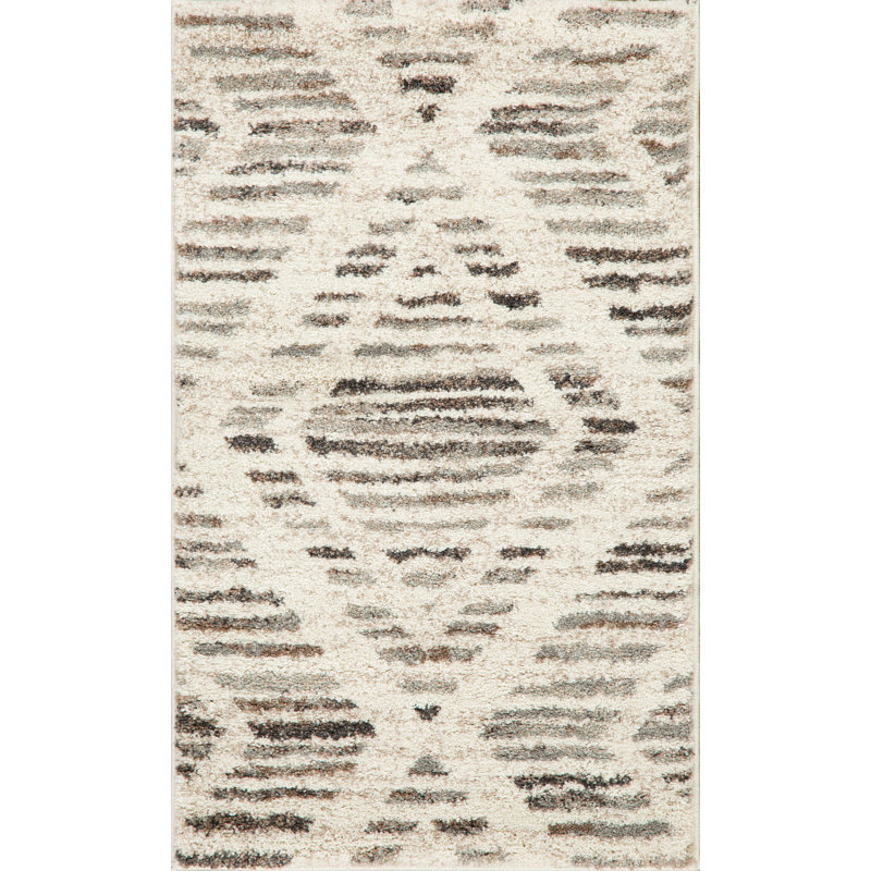 Tapis à motif géométrique abstrait Arbon Collection, Rectangulaire 3 pi x 2 pi