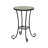 Patio Side Table With Shelf,Brown+Black