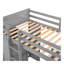 Lit mezzanine simple avec lit autonome, tablettes, bureau et garde-robe gris-373898186-373898187
