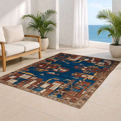 Tapis intérieur et extérieur gris Transport