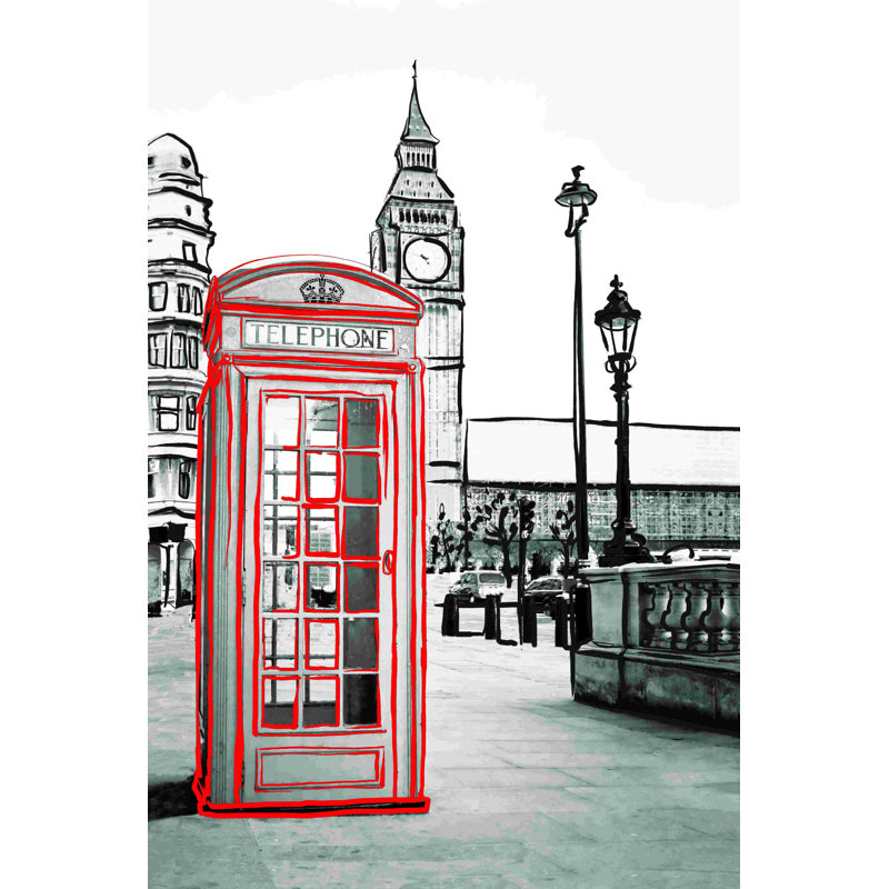Croquis de Londres - reproduction sur toile tendue, L 12 po x H 18 po
