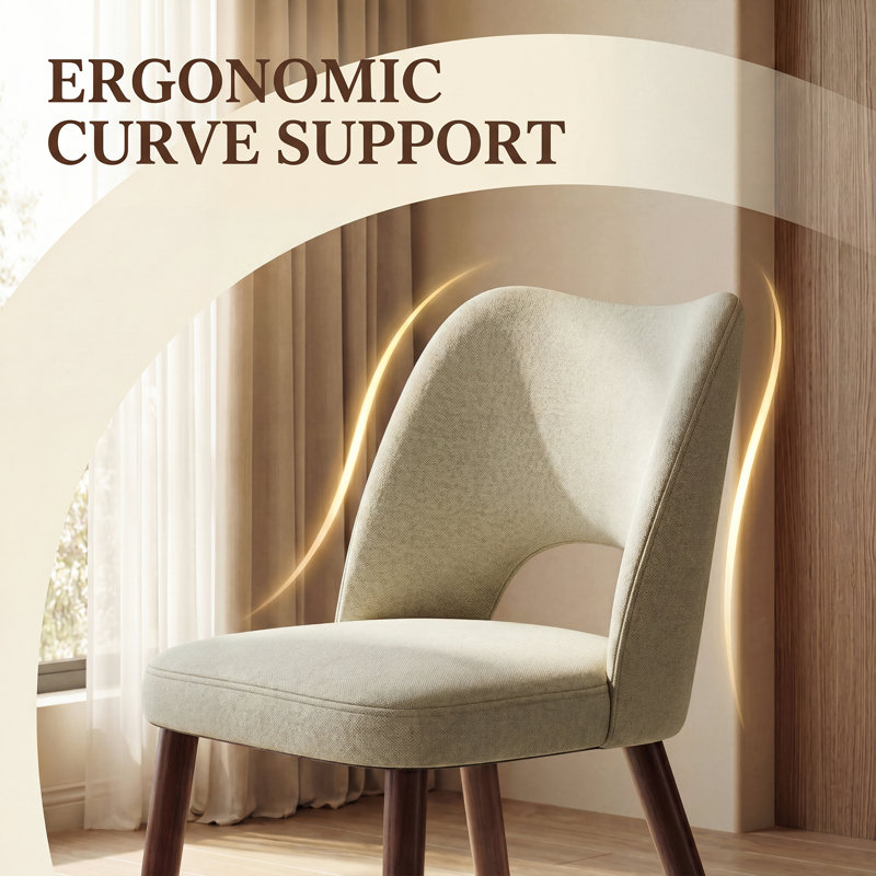 Upholstered Dining Chair, Camel