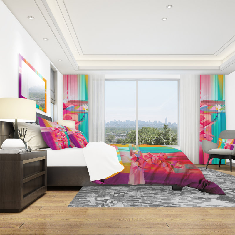 Ensemble de housse de couette moderne et contemporaine, Housse de couette très grand + 2 taies décoratives