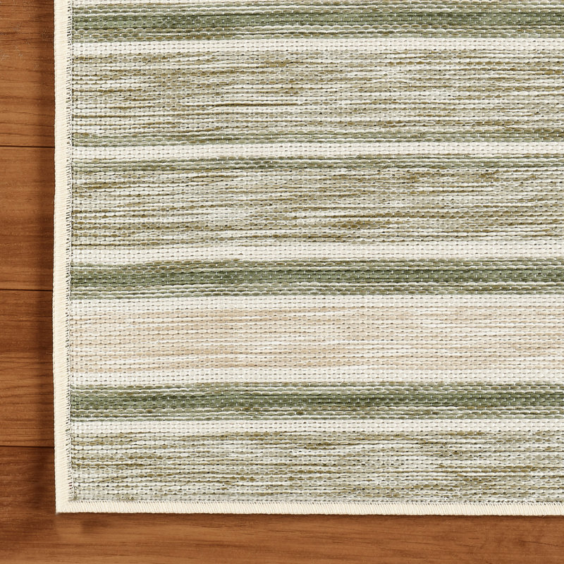 Laura Ashley Doreen Indoor Outdoor Area Rug, Sage Green, 5' x 7'