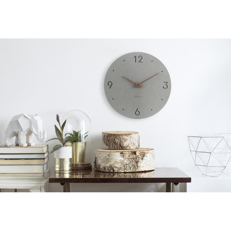 Wood Wall Clock, White