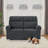 64.6" Wide zero clearance recliner  Power Recliner Loveseat Sofa, Reclining Loveseat for Small Space-1159078764