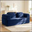 Causeuse en velours côtelé avec coussin moelleux-1288927579