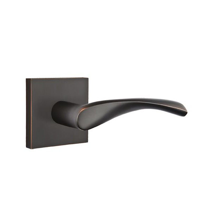 Poignée de porte avec rosette Triton, Droite, Bronze huilé