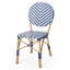Chaises françaises d'extérieur, pe, aluminium, bleu marine, imprimé, rouille, chaises en aluminium à usage de jardin, sièges