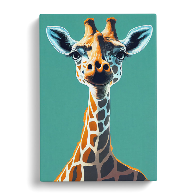 Pleasing Giraffe - Wrapped Canvas, 50cm H x 35cm W x 3cm D