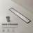 FlowCore 12" Brushed Nickel linear grid drain-126309784