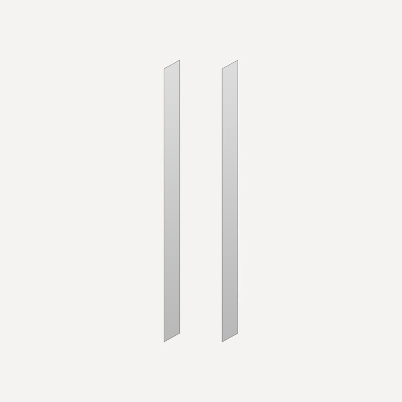 Semi-Recessed M-Series Reserve Cabinet Side Kits, 30" H x 6" W x 0.08" D