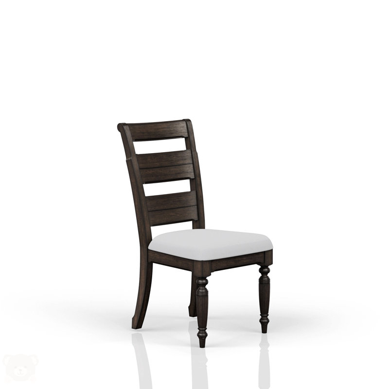 Chaise d'appoint rembourrée à dossier en échelle