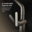 Robinet de cuisine extractible HIGOLD iF Design Award, fonction eau chaude et froide, finition or rose et noir mat