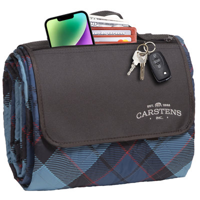 Stormy Plaid Picnic Blanket