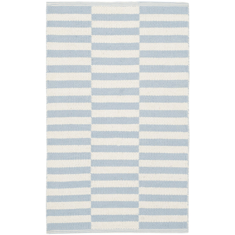 Dunkin Striped Cotton Hand Woven Area Rug, Rectangle 152 x 213cm
