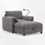 Fauteuil d'appoint rembourré avec repose-pieds avec rangement-343178779