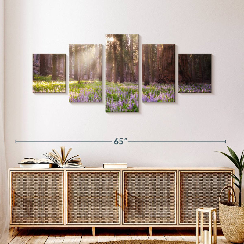 Forest Lupine Flowers, 24" H x 55" W