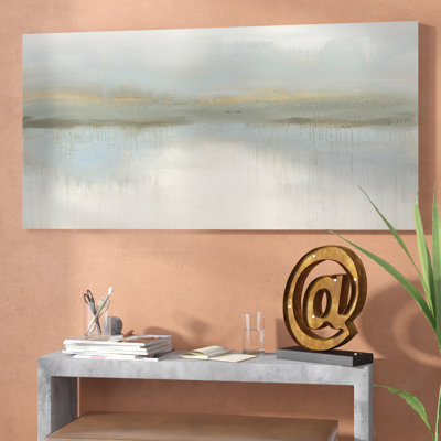 Peinture abstraite sur toile grise