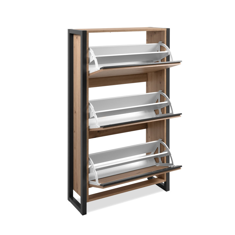 6 Pair Flip Down Shoe Storage