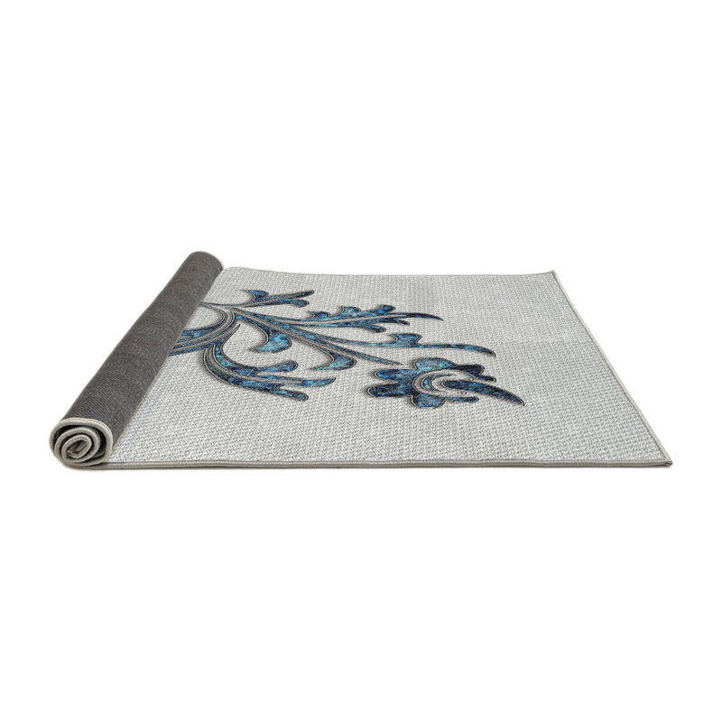 Bleu Tapis décoratif hysell, Carré 4 pi
