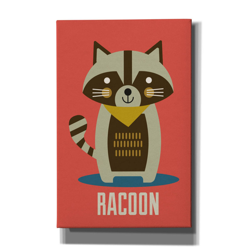 «Racoon Kids Nursery On Canvas» par Gary Williams, reproduction, H 40 po x l 26 po x P 1,5 po