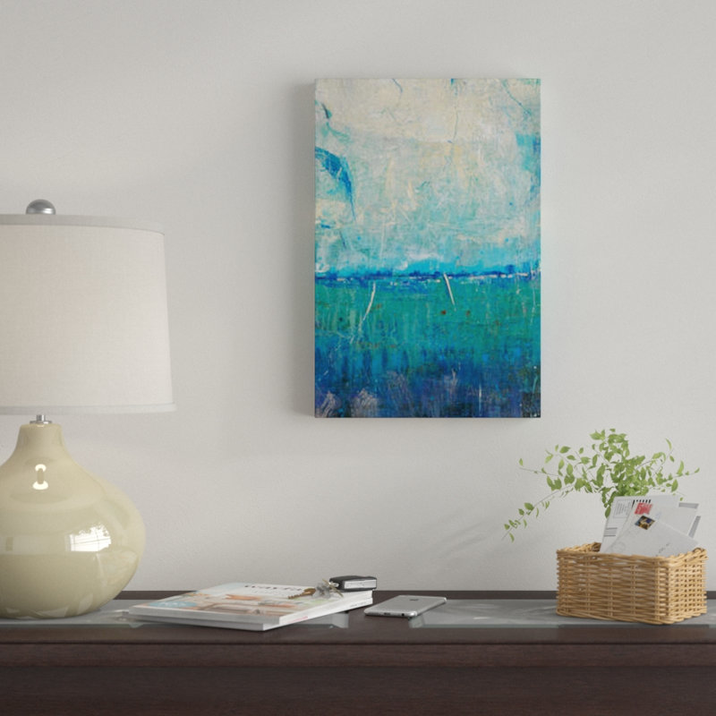 « blue mouvement i », impression sur toile, H 26 po x l 18 po x P 1,5 po, Toile tendue, Pas de tapis
