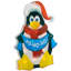 Silhouette de fenêtre de Noël pingouin lumineux 17,5 po