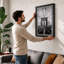 Brooklyn Bridge Perspective Industrial - Framed Print-462838093-462838088
