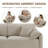 Bodhild 95'' Feather-Filled Chenille Upholstered Sofa With Ottoman-117493590
