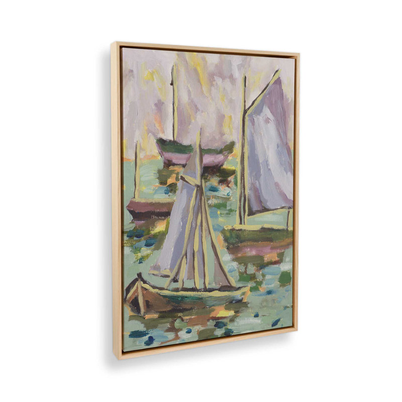 «Crimson Sails II» par Melissa Wang, reproduction d'art, Tanné, H 32 po x l 24 po