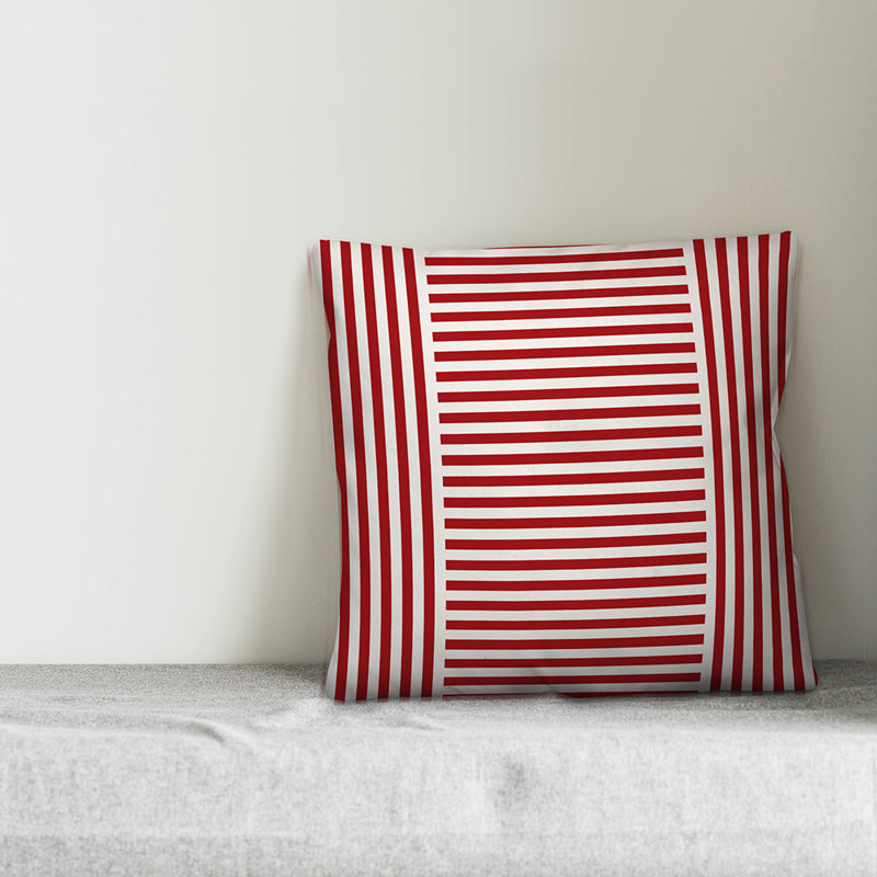 Striped Throw Pillow, Indoor, 18" x 18"